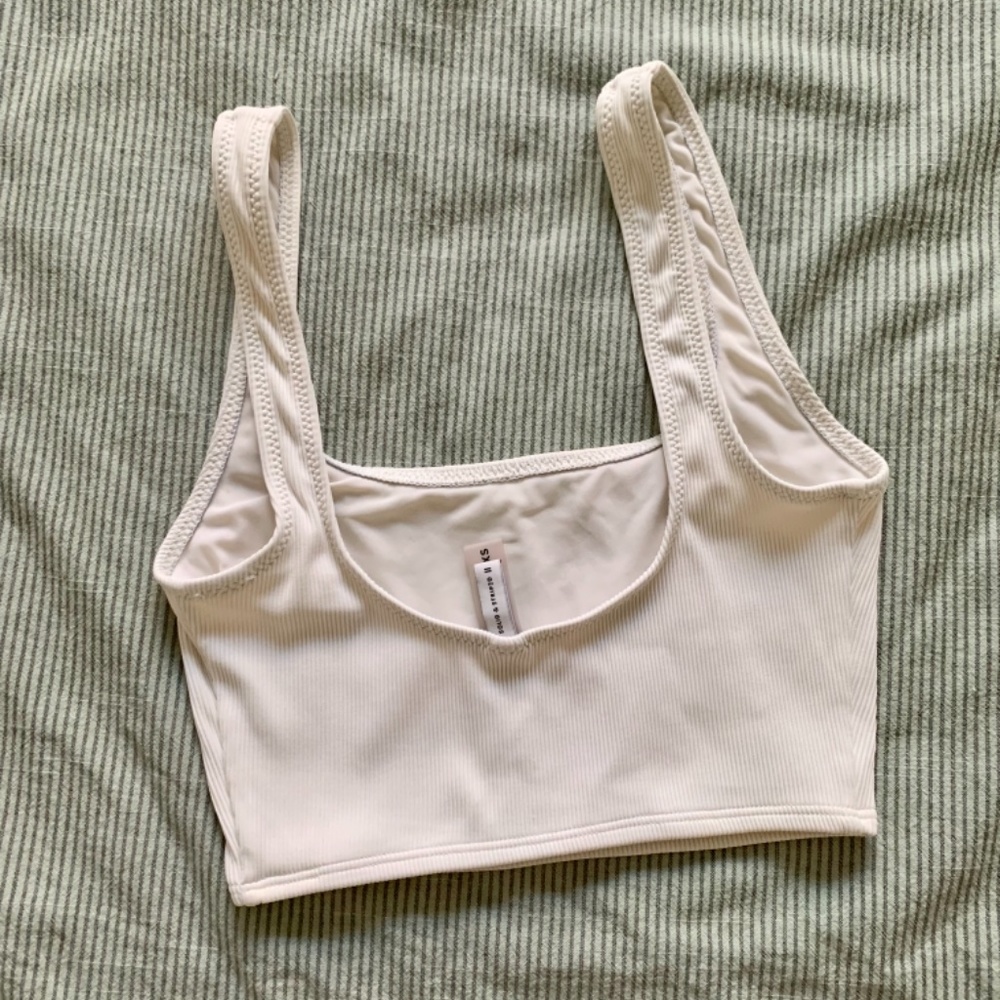 Solid & Striped Ribbed White Bikini Set Xs - image 2